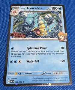 Misty’s Gyarados 049/182 Pokemon Card Destined Rivals Stamped Promo - Image 1