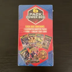 Pokemon Mystery 6 Pack Power Box Red Team Up 2019 Sealed - Image 2