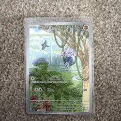 Pokemon TCG Meditite Card Stellar Crown Rare Illustration 153/142 - Image 1