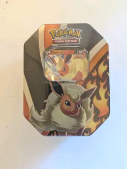 Pokemon TCG - Eevee Evolutions Tin Flareon V ** SEALED ** - Image 1