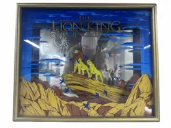HTF Lion King Possible Cast Piece Walt Disney Etched Framed Mirror - Image 1