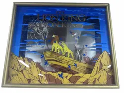 HTF Lion King Possible Cast Piece Walt Disney Etched Framed Mirror - Image 3