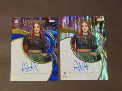2025 Topps Universe WWE AVA Universe Autographs Lot (2) On-Card Autos - Image 1