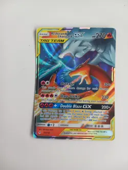 Reshiram Charizard GX Tag Team Holo Card 20/214 tag team. Comes with sleeves - Image 1