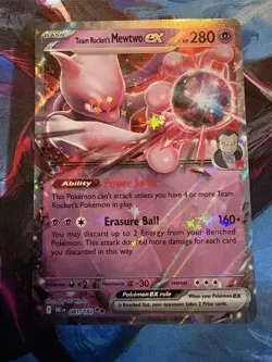 Team Rocket's Mewtwo EX 081/182 Destined Rivals Pokemon Card - Image 1