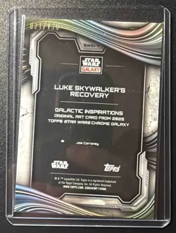 2025 Star Wars Galaxy Luke Skywalker's Recovery #SWIN-11 Atomic Refractor 21/150 - Image 2