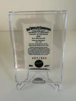 ETopps 2009 Allen & Ginter's The World Champions set #8 Harry S. Truman /999 - Image 2