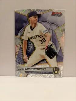 2025 Bowman's Best - Jacob Misiorowski #TP-12 Purple Lazer Refractor /350 - Image 1