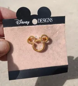 Disney Gold Plated Mickey Head Pin - 1990’s - Image 1