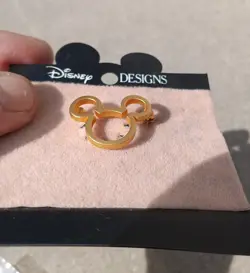 Disney Gold Plated Mickey Head Pin - 1990’s - Image 2