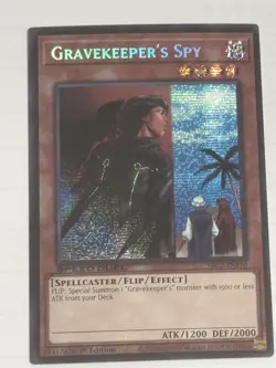 Yugioh! Gravekeeper's Spy - SBC2-ENF10 - Prismatic Secret Rare - 1st Edition Nea - Image 1