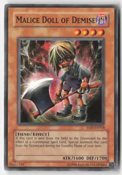 Yugioh - Malice Doll of Demise SOD-EN018 Unlimited - Soul of the Duelist - Image 1