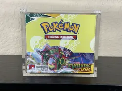 Pokemon TCG Evolving Skies Booster Box Sealed with Acrylic Case - Image 1