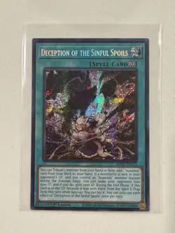 Deception of the Sinful Spoils Prismatic Secret Rare MP25-EN113 YuGiOh 1st NM - Image 1