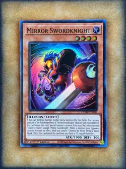 Yugioh Mirror Swordknight DUNE-EN006 Super Rare 1st Ed NM - Image 1