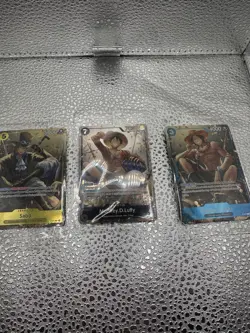 Monkey D Luffy Ace Sabo Set Of 3 P-075 One Piece Promotion Cards Foil Sealed - Image 1