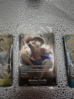 Monkey D Luffy Ace Sabo Set Of 3 P-075 One Piece Promotion Cards Foil Sealed - Image 3
