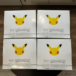 Pokemon Celebrations ETB Elite Trainer Box Anniversary Edition, Sealed/Tear X4 - Image 1