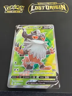 Galarian Perrserker V Full-Art Ultra Rare POKEMON CARD LOST ORIGIN - 183/196 NM - Image 1