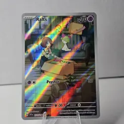 Pokemon TCG Ralts Scarlet & Violet Base Set Holo Illustration Card 211/198 LP - Image 1