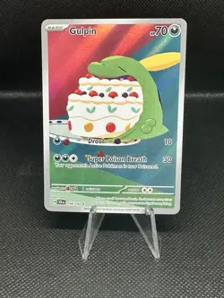 Pokemon TCG Gulpin 154/142 Stellar Crown Illustration Rare Card in NM Condition - Image 1