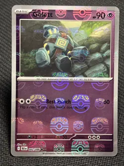 Pokemon TCG - Golett - 042/086 - (Master Ball Pattern) - SV: Black Bolt - Image 1