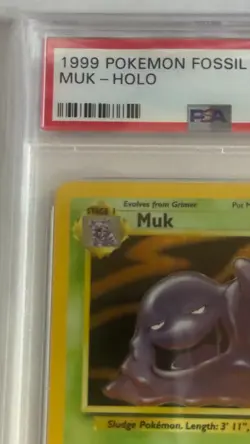 1999 POKEMON FOSSIL #13 MUK-HOLO PSA 9 MINT - Image 5