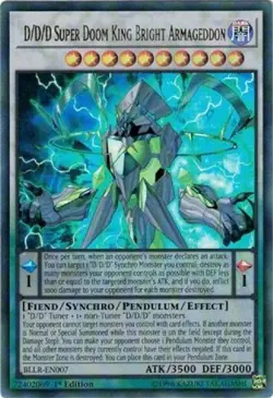 YUGIOH D/D/D Super Doom King Bright Armageddon Ultra Rare BLLR-EN007 1st Edition - Image 1