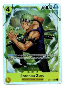 ONE PIECE Roronoa Zoro OP15-113 SR Adventure on Kami’s Island ENG - Image 1
