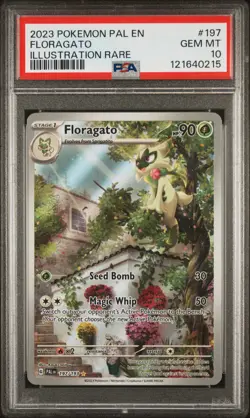 2023 POKEMON PAL EN-PALDEA EVOLVED ILLUSTRATION RARE #197 FLORAGATO PSA 10 - Image 1