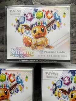 Pokemon Center ETB Elite Trainer Box Prismatic Evolutions Sealed Plastic Case - Image 3