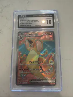 Charizard ex 185/165 Sv2a: Pokemon Card 151 Holo (Japanese) CGC Gem Mint 10 - Image 2