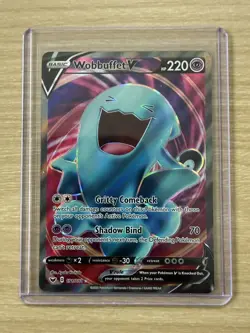 Pokemon TCG Card Wobbuffet V 191/202 Sword & Shield Base Set Full Art - NM - Image 4