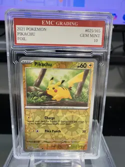 PIKACHU 2023 HOLO FOIL #025/165 Pokemon RARE Card GRADED 10 MINT - Image 1