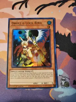 Yugioh Droll & Lock Bird - RA02-EN006 - Ultra Rare - 1st Edition NM - Image 1