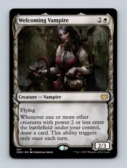 Welcoming Vampire (Showcase) Innistrad: Crimson Vow Non-Foil MTG LP - Image 1