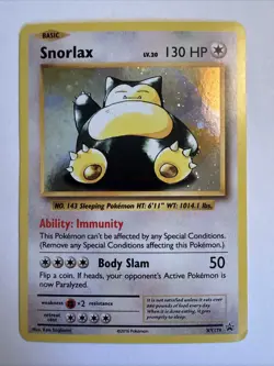 Pokemon Snorlax XY179 Black Star Promo Rare Holo 2016 NM - Image 1