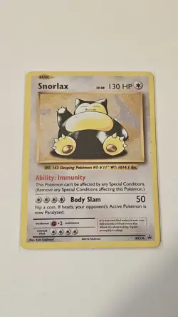 Pokemon Card Snorlax XY179 Black Star Promo Holo XY Evolutions Light Play - Image 1