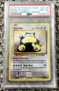 Pokemon Snorlax Holo XY Black Star Promo XY179 PSA 8 - Image 1