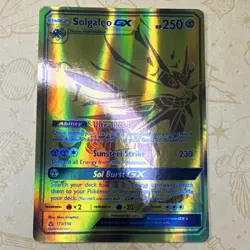 Solgaleo GX SM16 Promo Holo 250 HP Stage 2 Metal Pokemon TCG Card English - Image 1