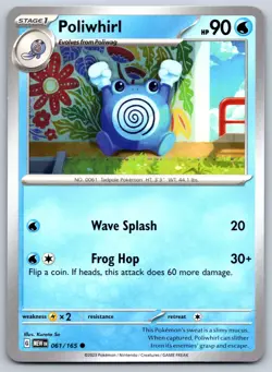 Poliwhirl - Scarlet Violet 151 MEW 061/165 Pokemon Card NM - Image 1