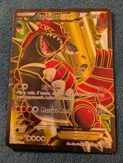 Pokemon TCG Groudon EX 150/160 Ultra Rare Full Art Foil XY Primal Clash HP - Image 2