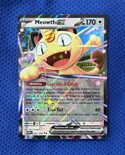 MEOWTH EX 62/88 Pokemon TCG Rare Holographic Perfect Order - Image 1