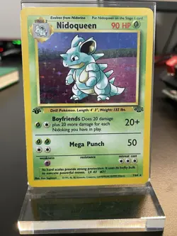 Pokemon TCG Nidoqueen 7/64 Jungle 1st Edition Holo Rare LP 1999 Vintage - Image 1