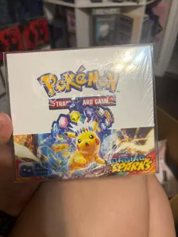 Pokemon TCG Scarlet & Violet Surging Sparks Booster Box wt Protector - Image 1