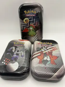 Pokemon TCG: 3 Scarlet And Violet Black Bolt/White Flare Mini Tins Sealed/New - Image 1