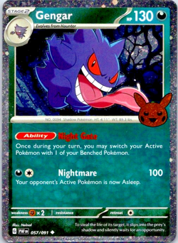 Gengar #57/91 Pokemon TCG Halloween Trick Or Trade 2024 Cosmos Holo Uncommon LP - Image 1