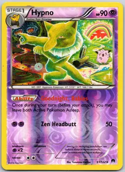 Hypno 51/122 Reverse Holo Rare BREAKpoint LP - Image 1