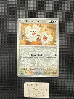 Pokemon Paradox Rift - Tandemaus - 153/182 - Reverse Holo - M/NM - Image 1