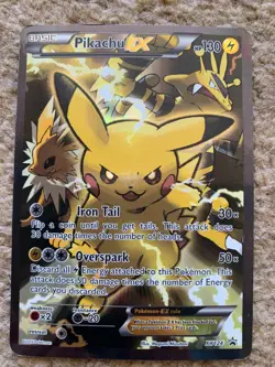 Pokemon TCG Pikachu EX XY124 Black Star Promo - Image 1